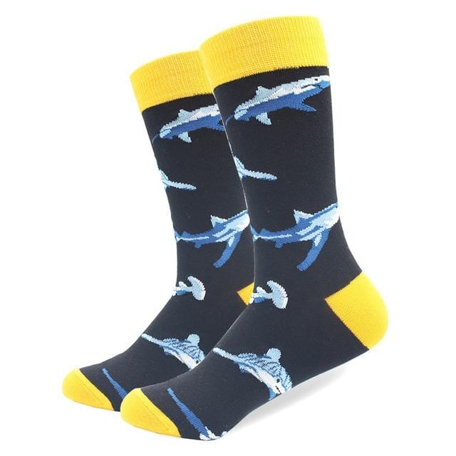 High Quality Combed Cotton Socks Animal Pattern Long Tube Funny Happy Men Socks Novelty Skateboard Crew Casual Crazy Socks