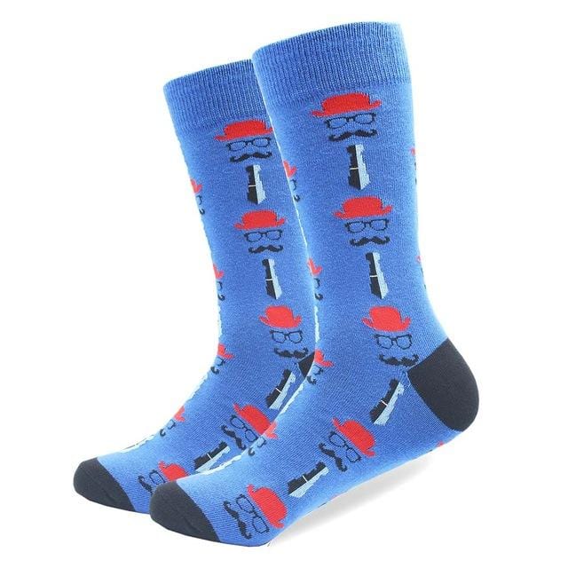 Chaussettes en coton peigné de haute qualité, motif Animal, Tube Long, drôles et heureux pour hommes, nouveauté, équipe de Skateboard, chaussettes folles décontractées