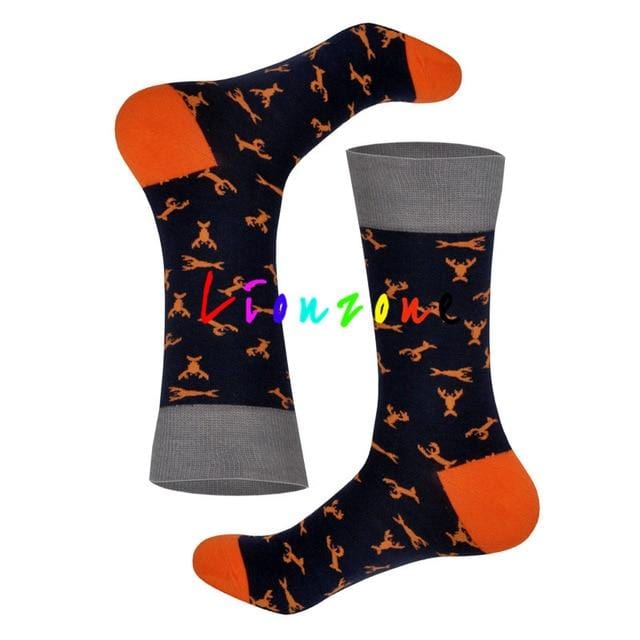 LIONZONE New Arrived Happy Socks With Saury Lobster skeleton Disenador StreetWear Calcetines Casual Crew Socks Funny Gift