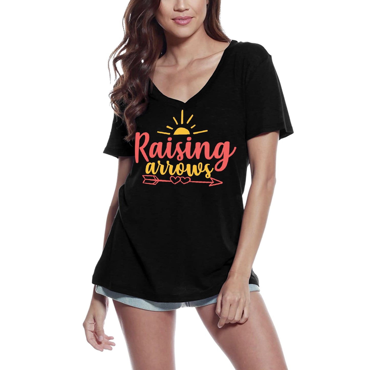 ULTRABASIC Women's T-Shirt Raising Arrows - Short Sleeve Tee Shirt Gift Tops