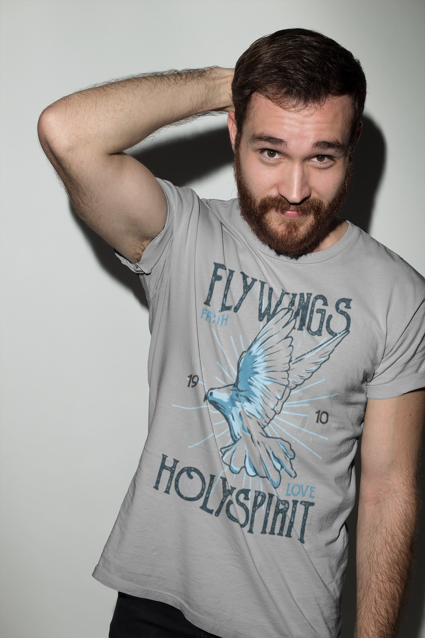 ULTRABASIC T-shirt graphique pour hommes Flywings - Chemise Faith Love Holyspirit pour hommes