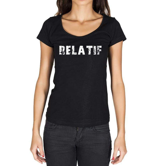 Relatif French Dictionary Womens Short Sleeve Round Neck T-Shirt 00010 - Casual