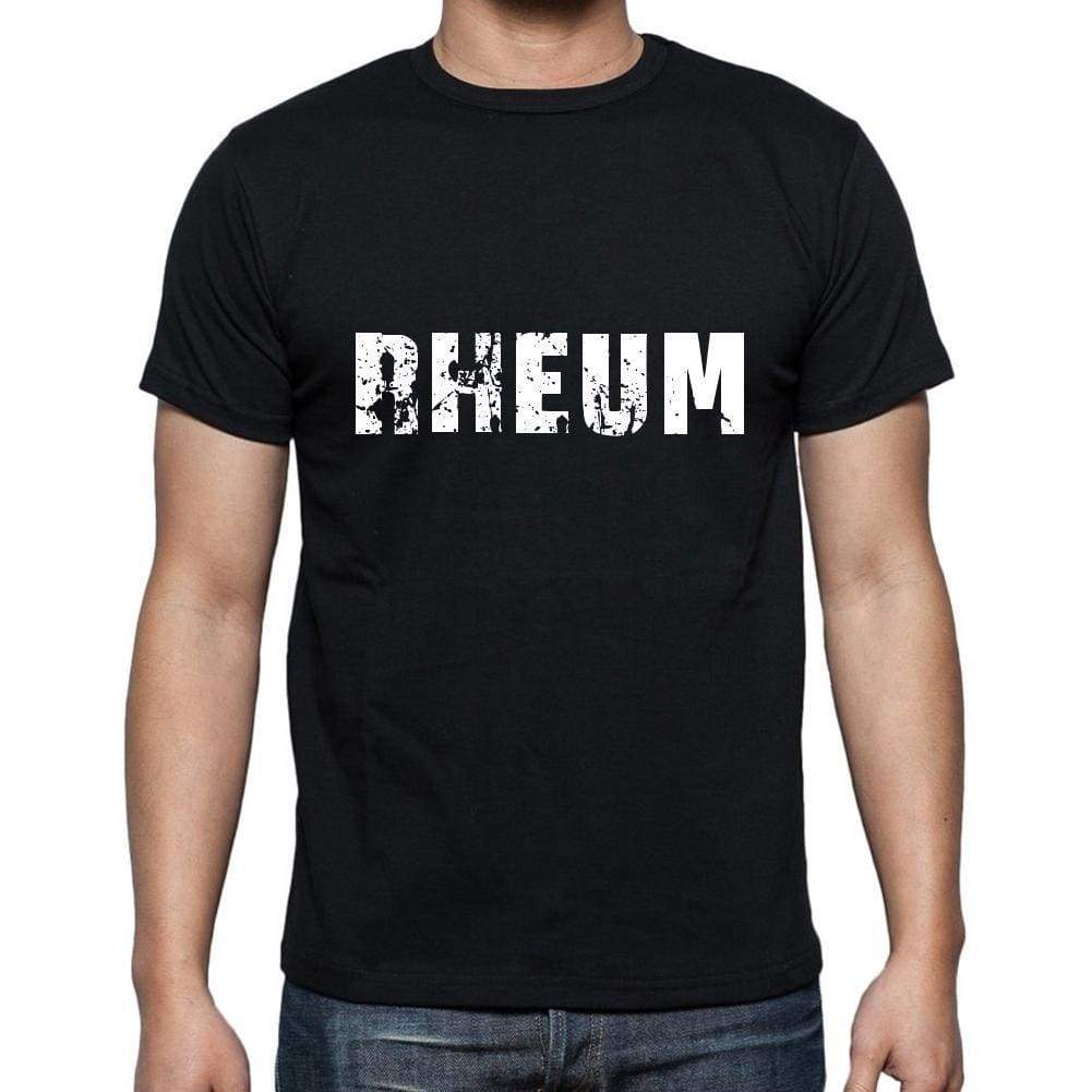 Rheum Mens Short Sleeve Round Neck T-Shirt 5 Letters Black Word 00006 - Casual
