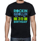 Rockin&rollin 39 Black Mens Short Sleeve Round Neck T-Shirt Gift T-Shirt 00340 - Black / S - Casual