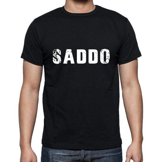 Saddo Mens Short Sleeve Round Neck T-Shirt 5 Letters Black Word 00006 - Casual