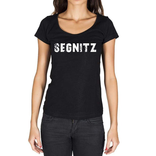 Segnitz German Cities Black Womens Short Sleeve Round Neck T-Shirt 00002 - Casual