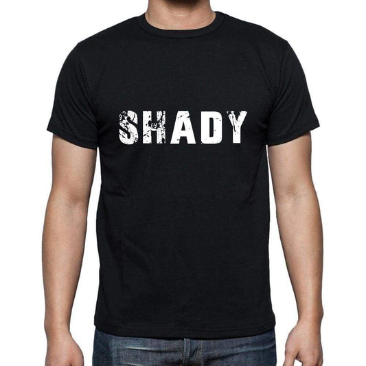 Shady Mens Short Sleeve Round Neck T-Shirt 5 Letters Black Word 00006 - Casual
