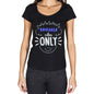 Sociable Vibes Only Black Womens Short Sleeve Round Neck T-Shirt Gift T-Shirt 00301 - Black / Xs - Casual