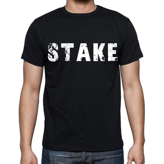 Stake Mens Short Sleeve Round Neck T-Shirt Black T-Shirt En