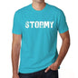 Stormy Mens Short Sleeve Round Neck T-Shirt 00020 - Blue / S - Casual