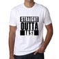 Straight Outta Iasi Mens Short Sleeve Round Neck T-Shirt 00027 - White / S - Casual