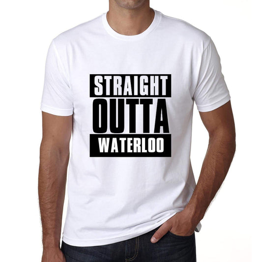 Straight Outta Waterloo Mens Short Sleeve Round Neck T-Shirt 00027 - White / S - Casual