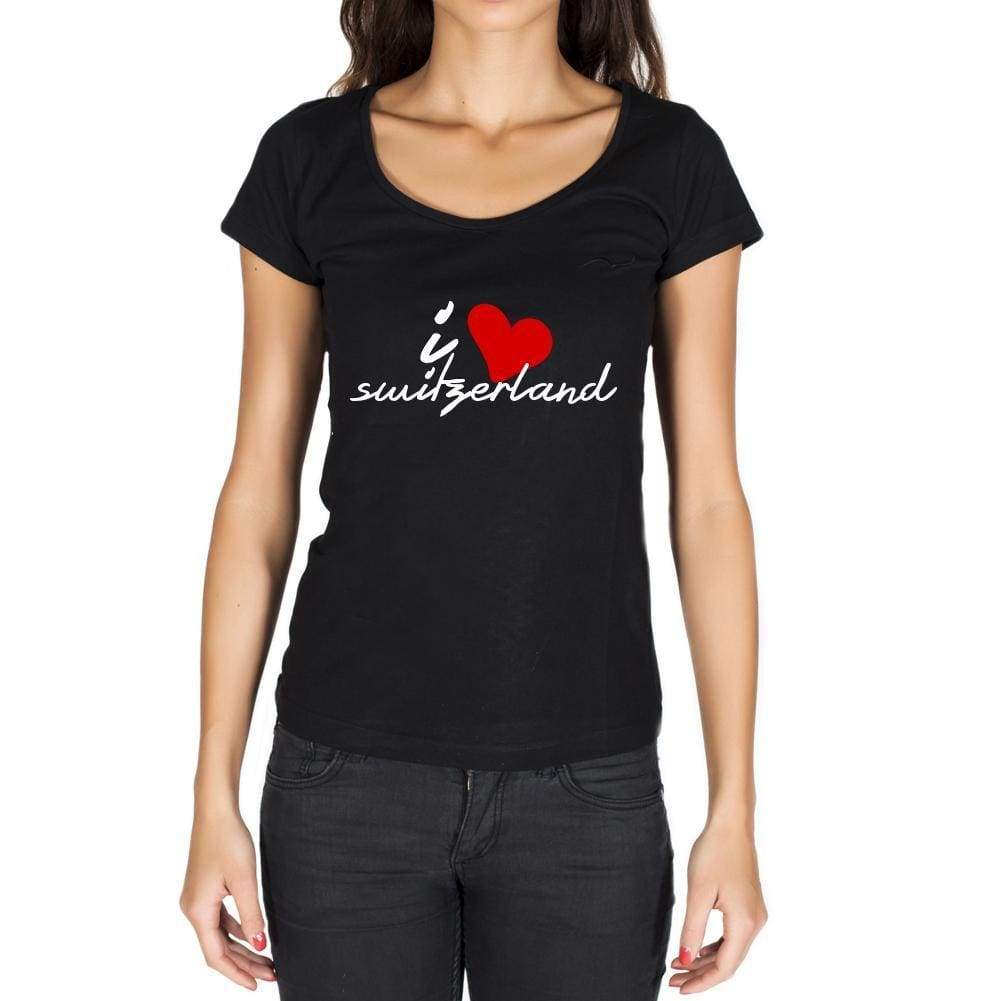 Switzerland Womens Short Sleeve Round Neck T-Shirt - Casual