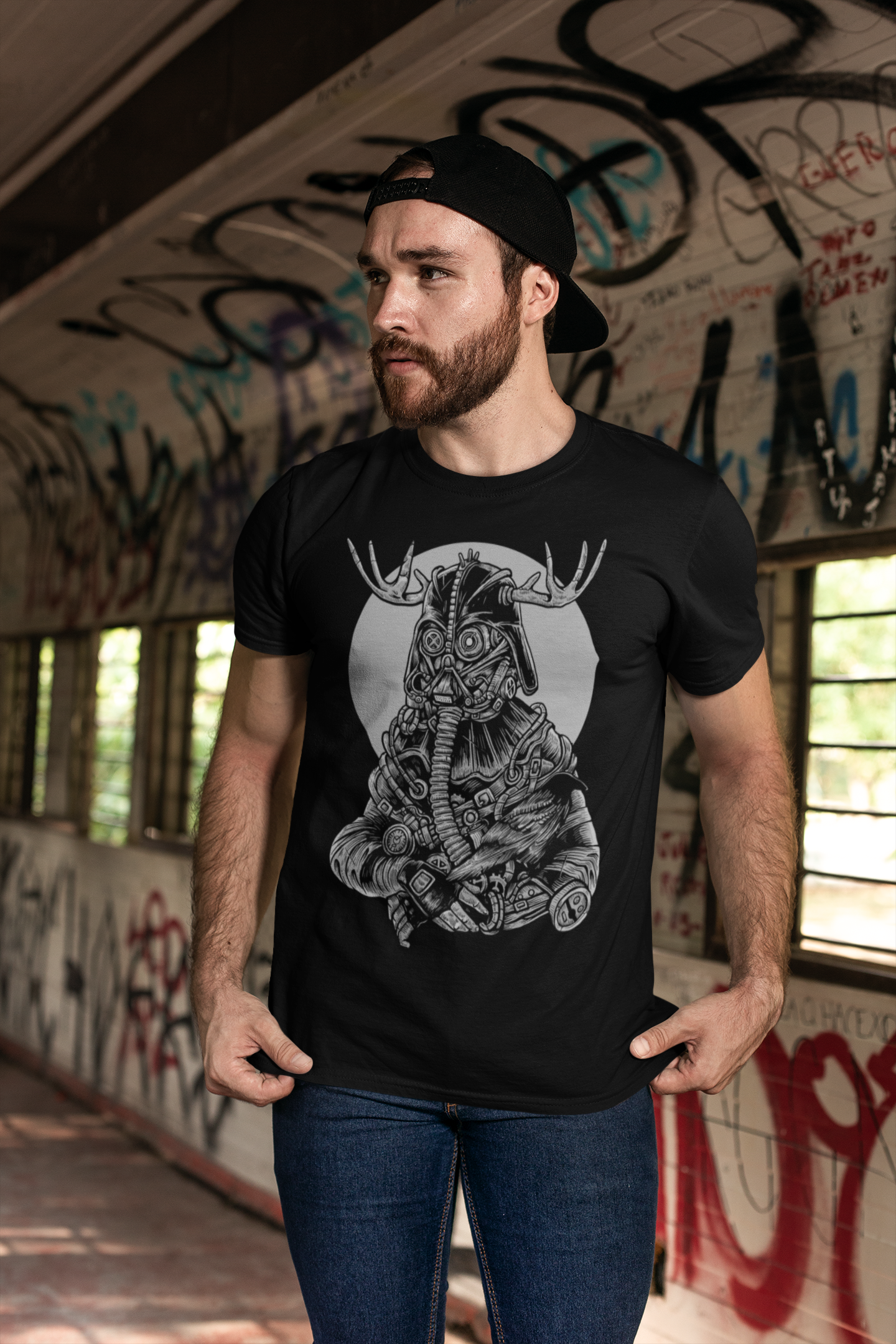 ULTRABASIC T-shirt graphique pour hommes Dark Steampunk - Chemise d'Halloween effrayante pour hommes