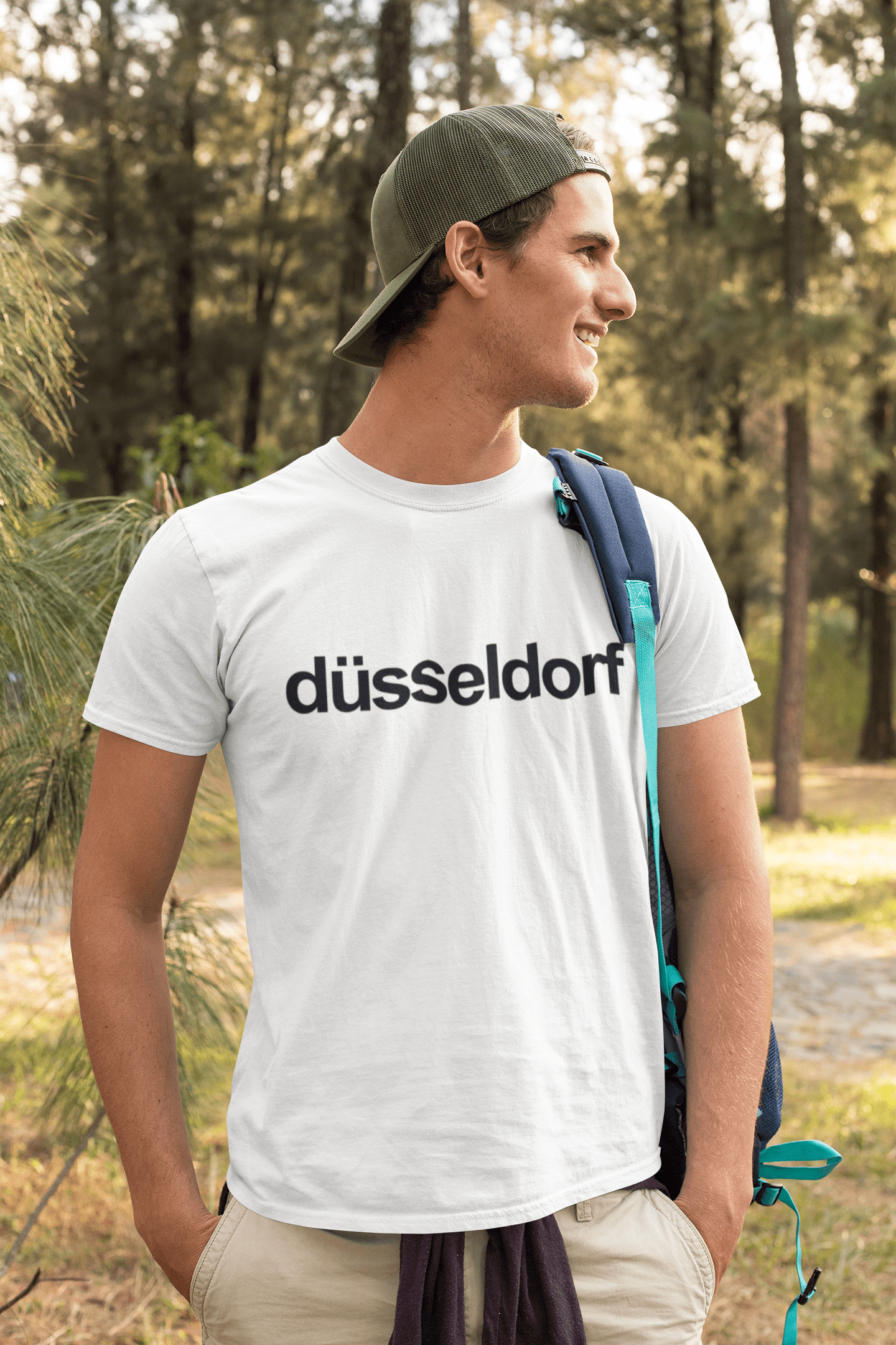 Düsseldorf Herren Kurzarm-Rundhals-T-Shirt 00047