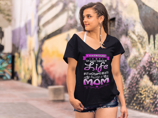 ULTRABASIC Damen-T-Shirt „I am Proud Mom“ – kurzärmeliges T-Shirt