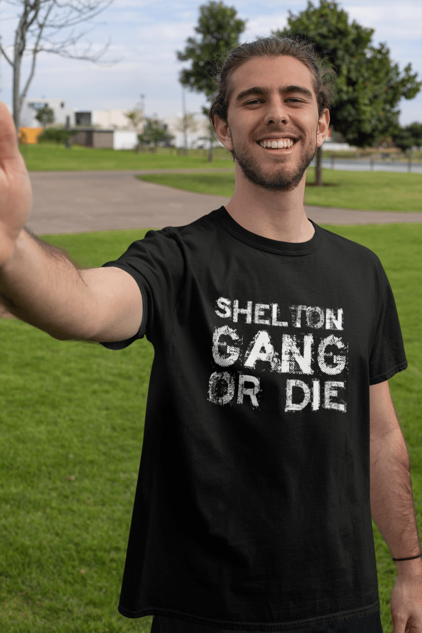 SHELTON Family Gang T-Shirt, Herren T-Shirt, schwarzes T-Shirt, Geschenk-T-Shirt Rundhals 00033