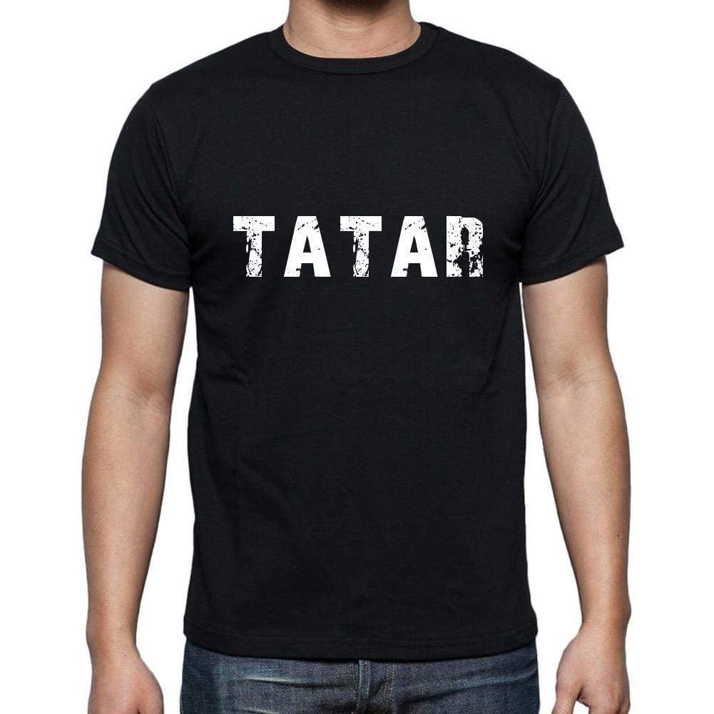 tatar Men's Short Sleeve Round Neck T-shirt , 5 letters Black , word 00006 - Ultrabasic