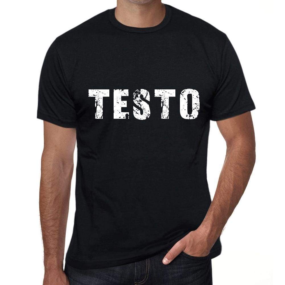 Testo Mens T Shirt Black Birthday Gift 00551 - Black / Xs - Casual