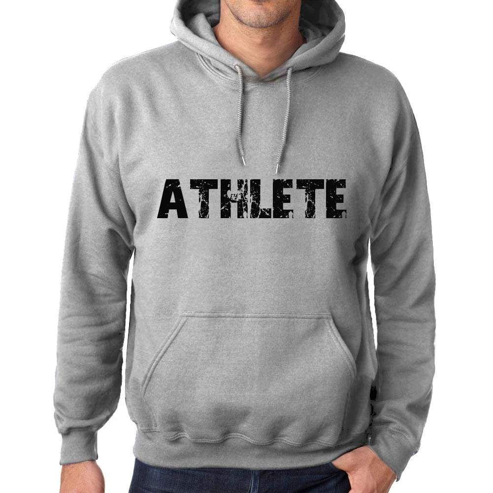 Unisex Printed Graphic Cotton Hoodie Popular Words Athlete Grey Marl - Grey Marl / Xs / Cotton - Hoodies