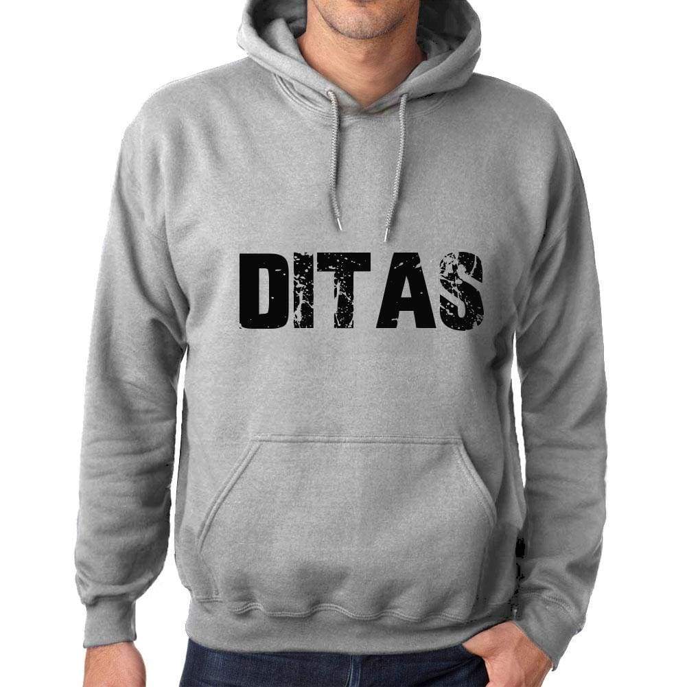 Unisex Printed Graphic Cotton Hoodie Popular Words Ditas Grey Marl - Grey Marl / Xs / Cotton - Hoodies