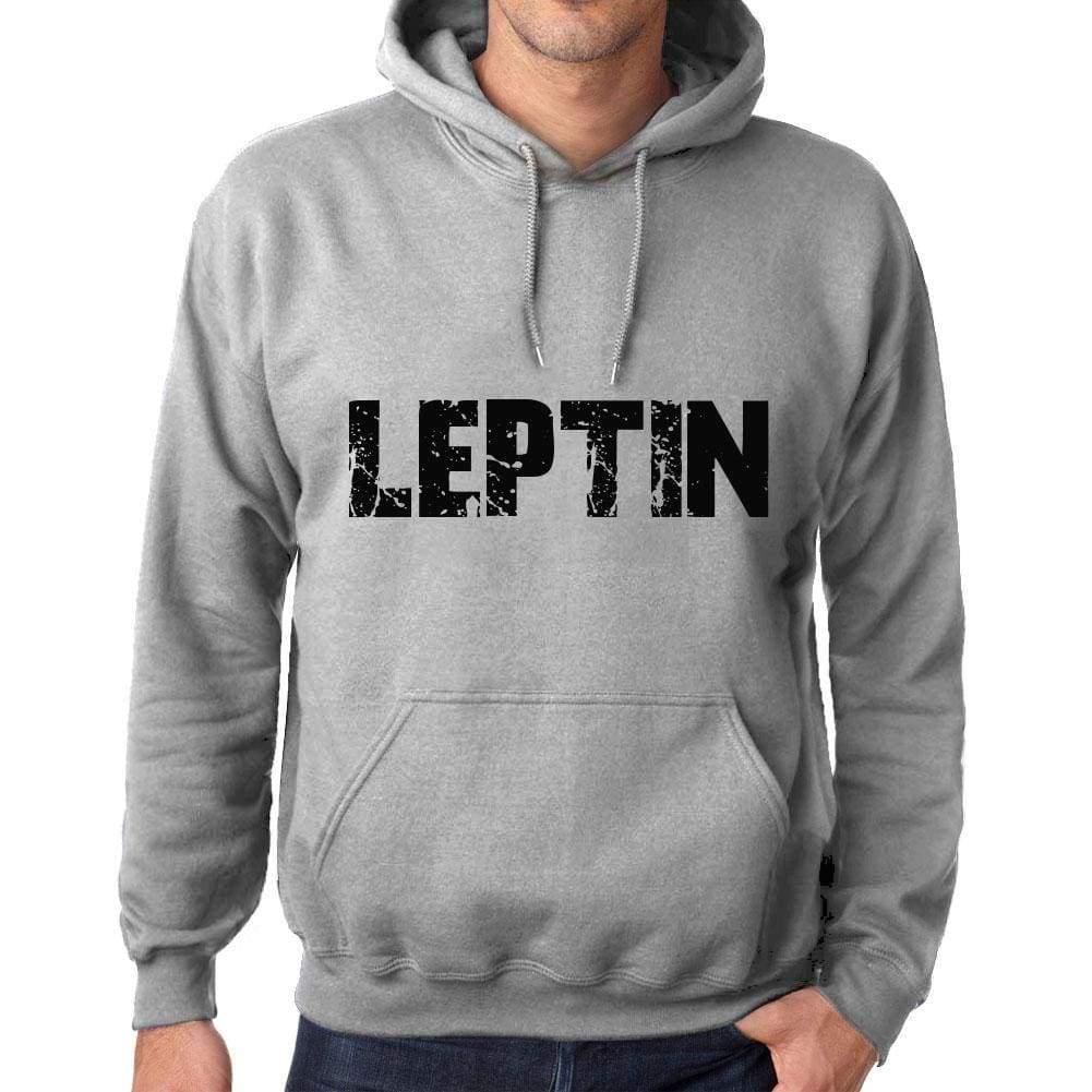 Unisex Printed Graphic Cotton Hoodie Popular Words Leptin Grey Marl - Grey Marl / Xs / Cotton - Hoodies