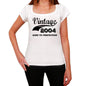 Vintage Aged To Perfection 2004 White Womens Short Sleeve Round Neck T-Shirt Gift T-Shirt 00344 - White / Xs - Casual