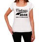 Vintage Aged To Perfection 2048 White Womens Short Sleeve Round Neck T-Shirt Gift T-Shirt 00344 - White / Xs - Casual