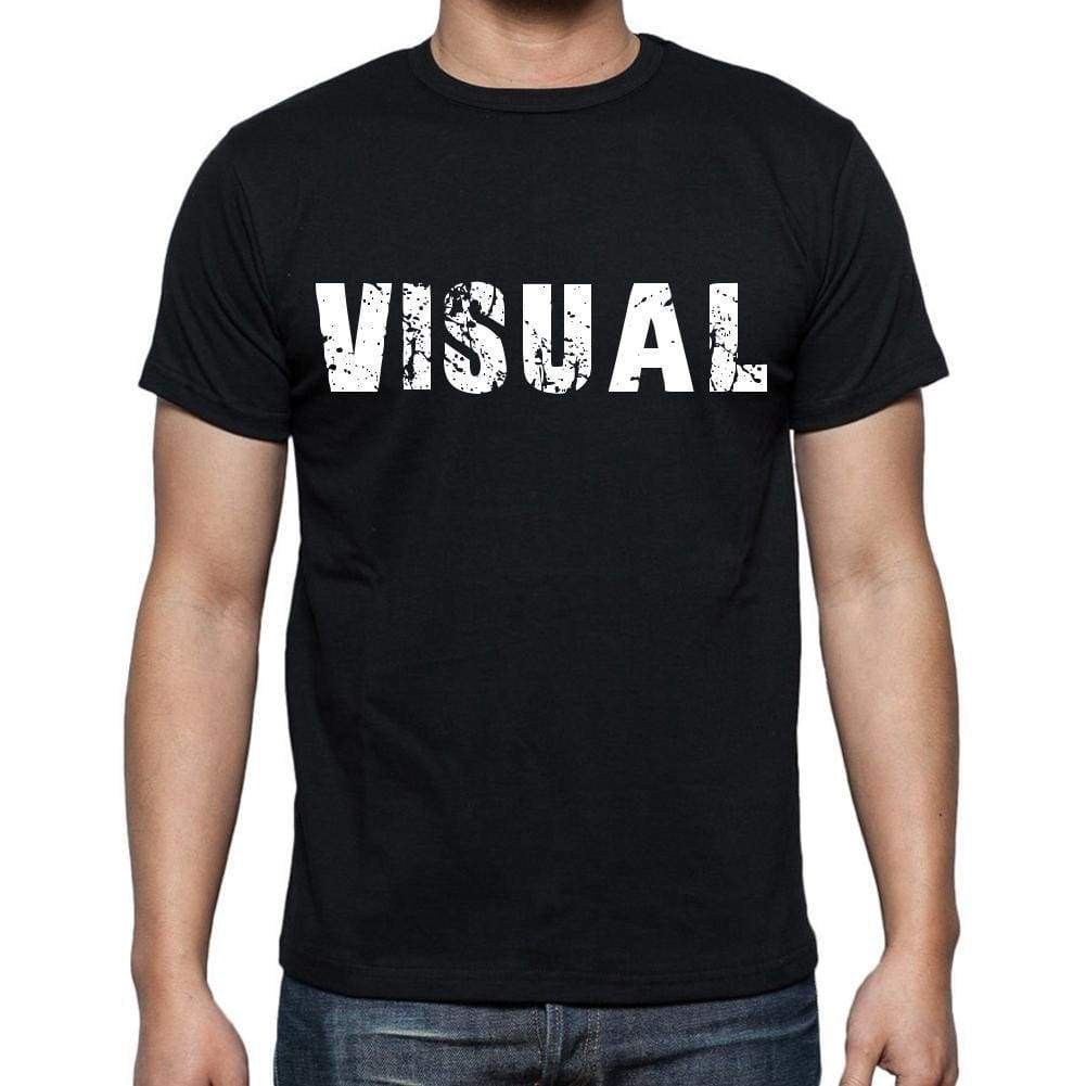 Visual White Letters Mens Short Sleeve Round Neck T-Shirt 00007