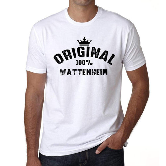 Wattenheim 100% German City White Mens Short Sleeve Round Neck T-Shirt 00001 - Casual