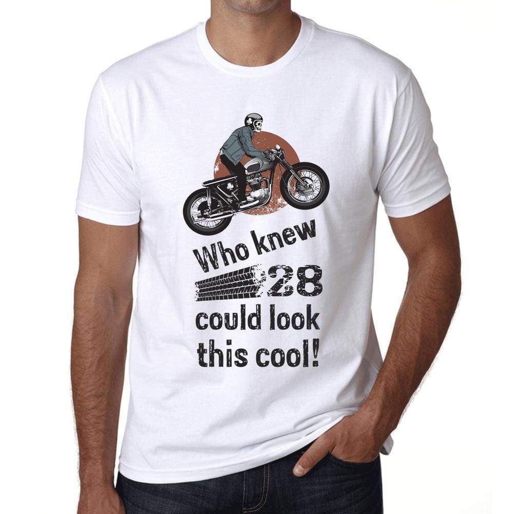 Who Knew 28 Could Look This Cool Mens T-Shirt White Birthday Gift 00469 - White / Xs - Casual