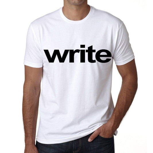 Write Mens Short Sleeve Round Neck T-Shirt